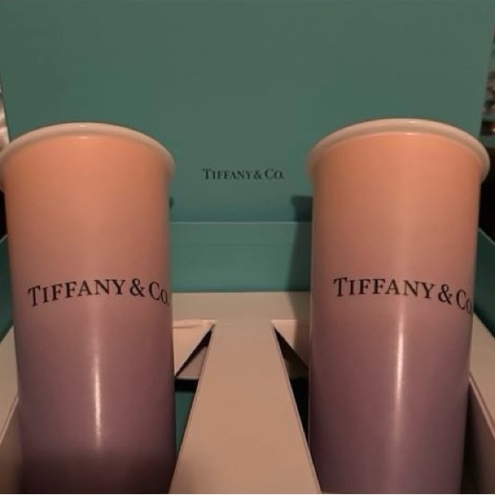 Tiffany & Co Tall bone China coffee/paper cups NIB